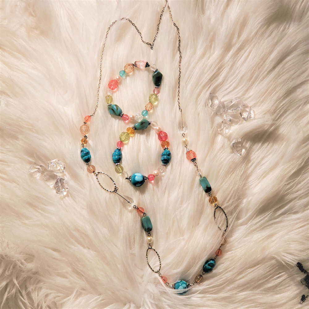 Women multi-color Jewelry set